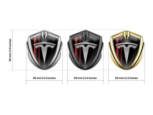Tesla Emblema Metal Insignia Dinámico Maqueta Estiloso